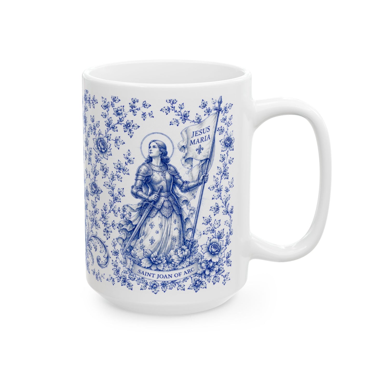 Saint Joan of Arc Ceramic Mug — Catholic Faith Inspirational Coffee Cup (11oz & 15oz)