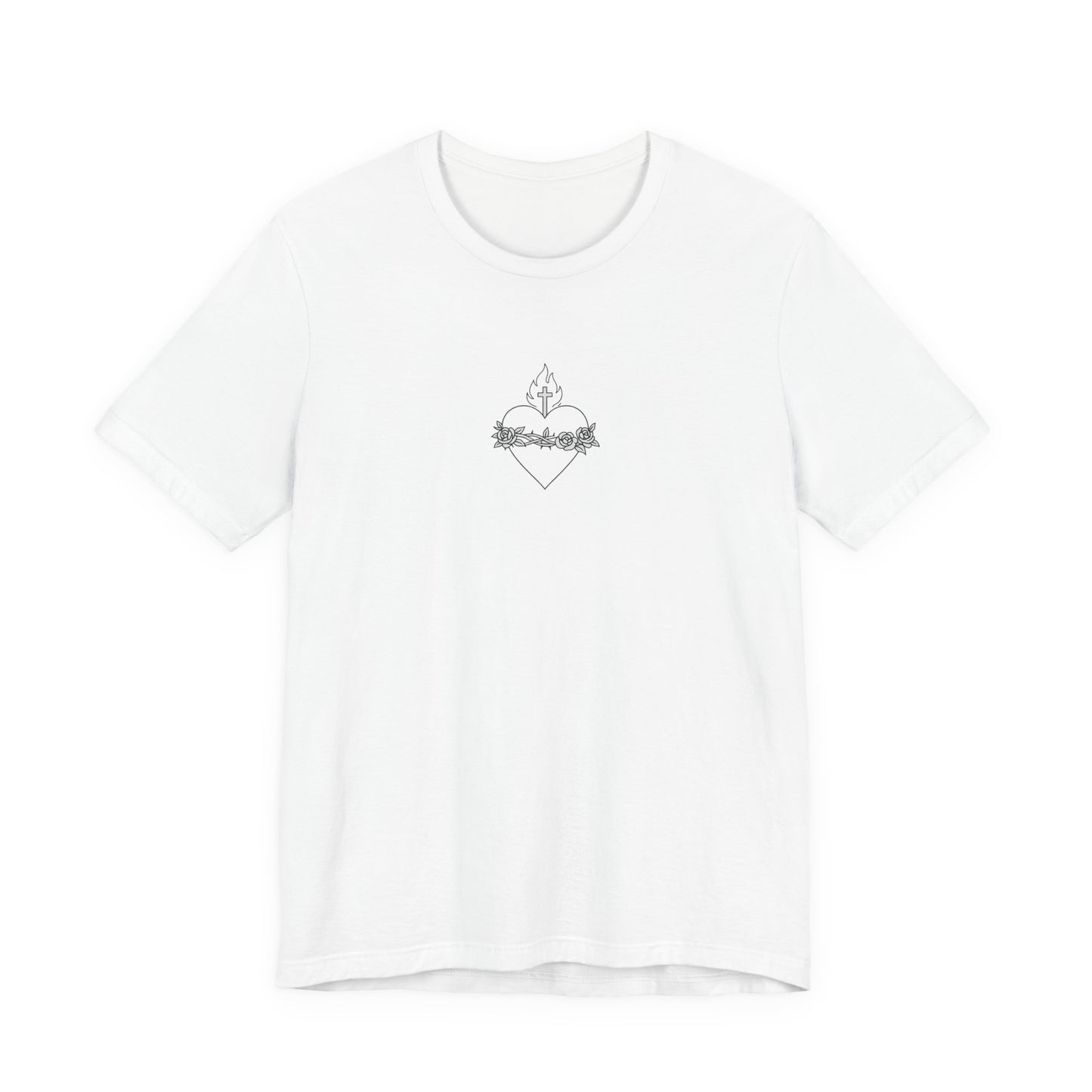 Immaculate Heart Catholic Devotional Tee — Sacred Minimal Religious T-Shirt