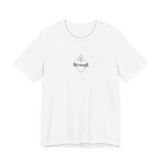 Immaculate Heart Catholic Devotional Tee — Sacred Minimal Religious T-Shirt