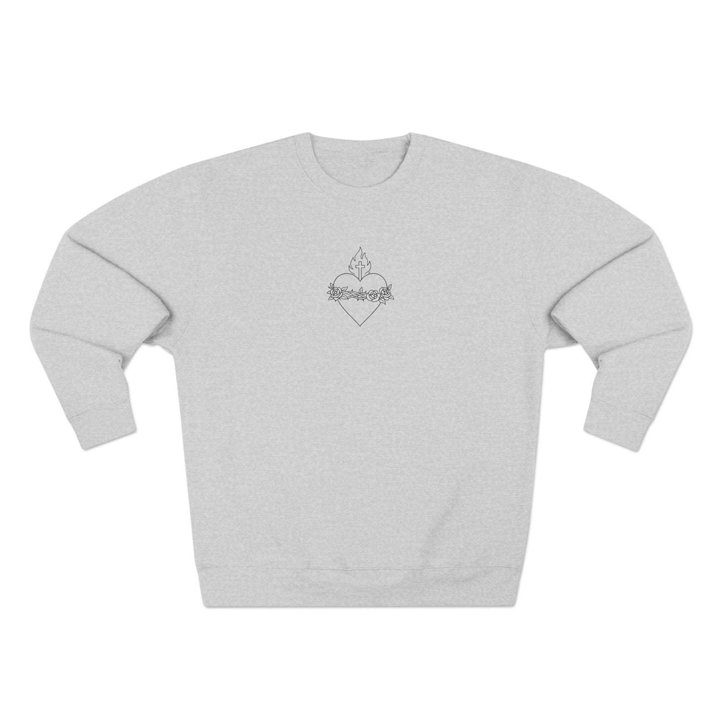 Sacred & Immaculate Heart Minimal Sweatshirt | Catholic Devotional Apparel
