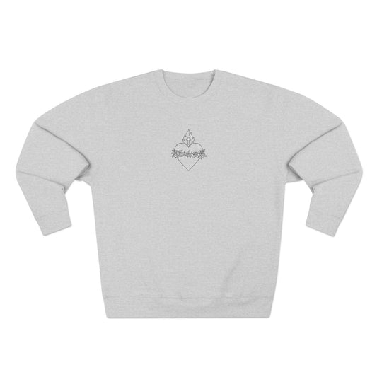 Sacred & Immaculate Heart Minimal Sweatshirt | Catholic Devotional Apparel