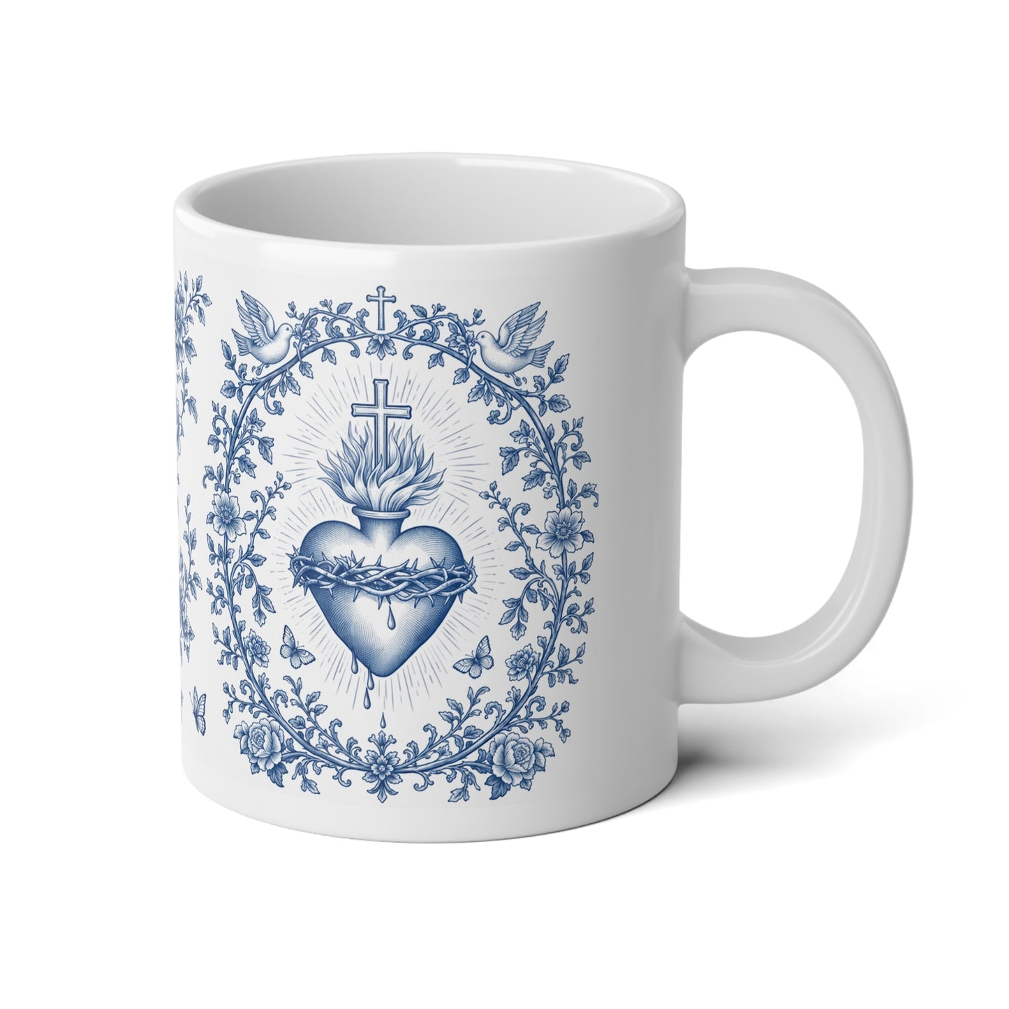 Sacred Heart of Jesus 20oz Jumbo Mug — Catholic Devotional Coffee Cup