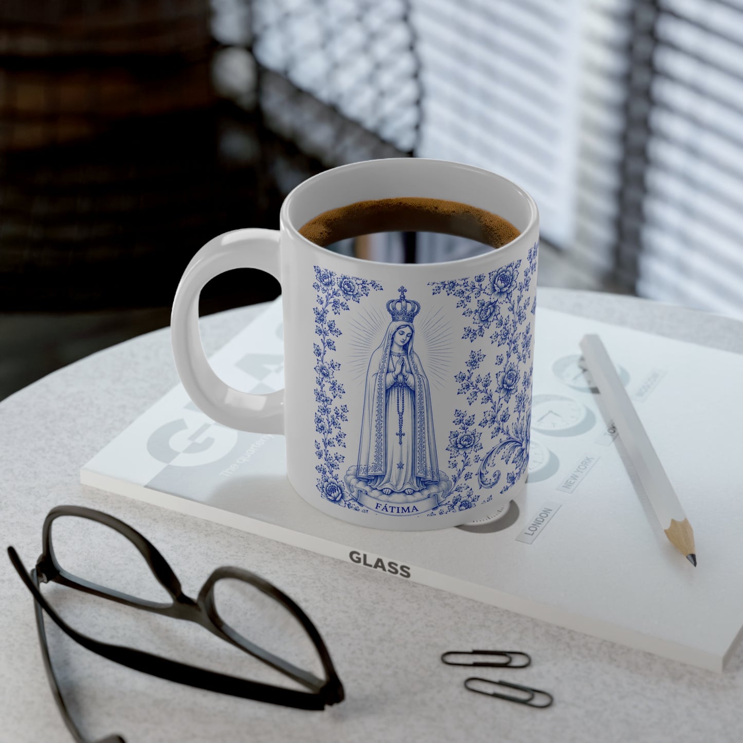 Our Lady of Fatima Jumbo Mug — 20oz Catholic Prayer Coffee Cup