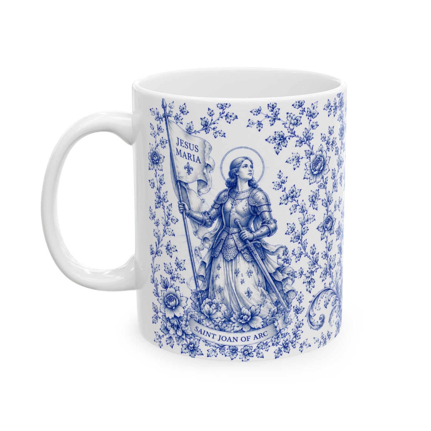 Saint Joan of Arc Ceramic Mug — Catholic Faith Inspirational Coffee Cup (11oz & 15oz)