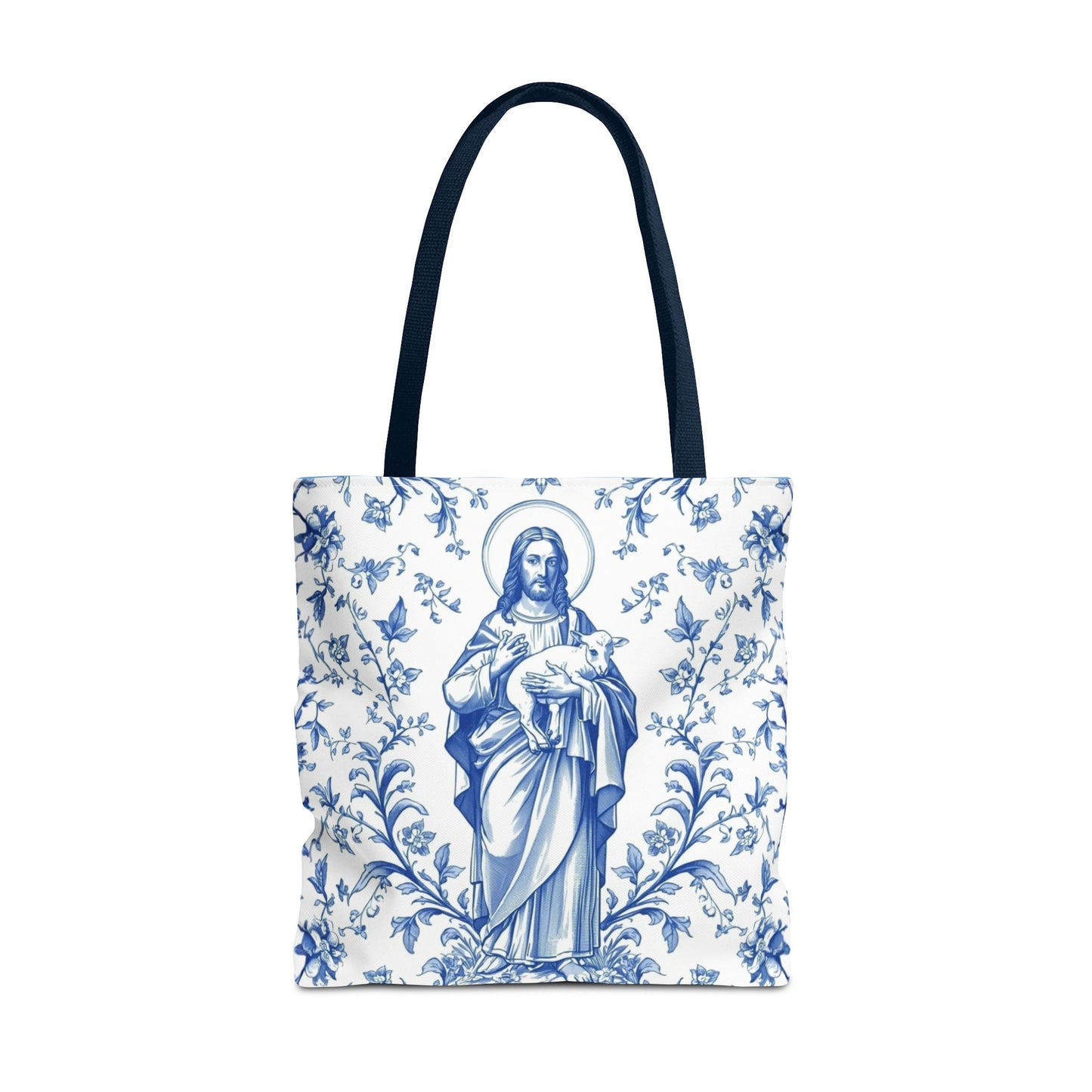 Jesus "The Good Shepherd" Toile Canvas Tote Bag