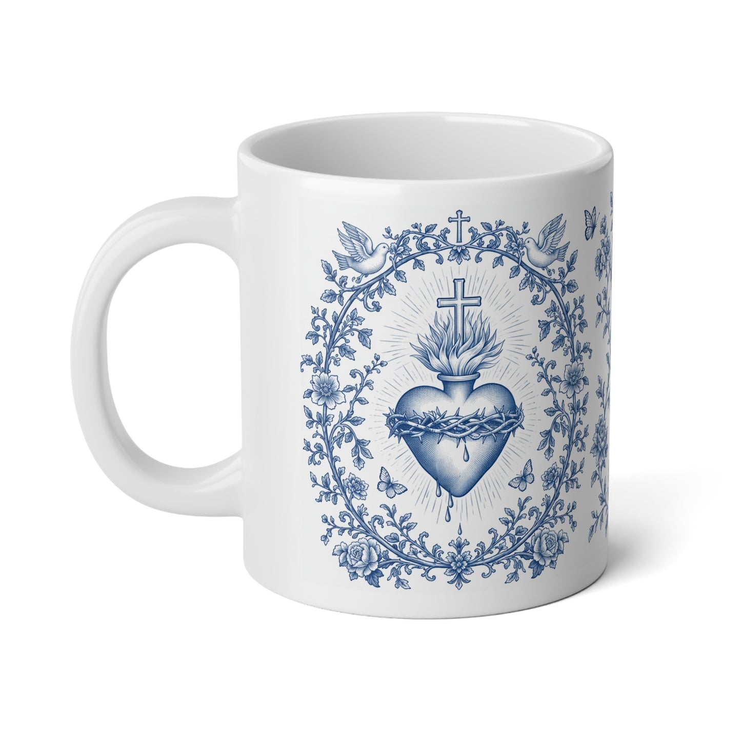 Sacred Heart of Jesus 20oz Jumbo Mug — Catholic Devotional Coffee Cup