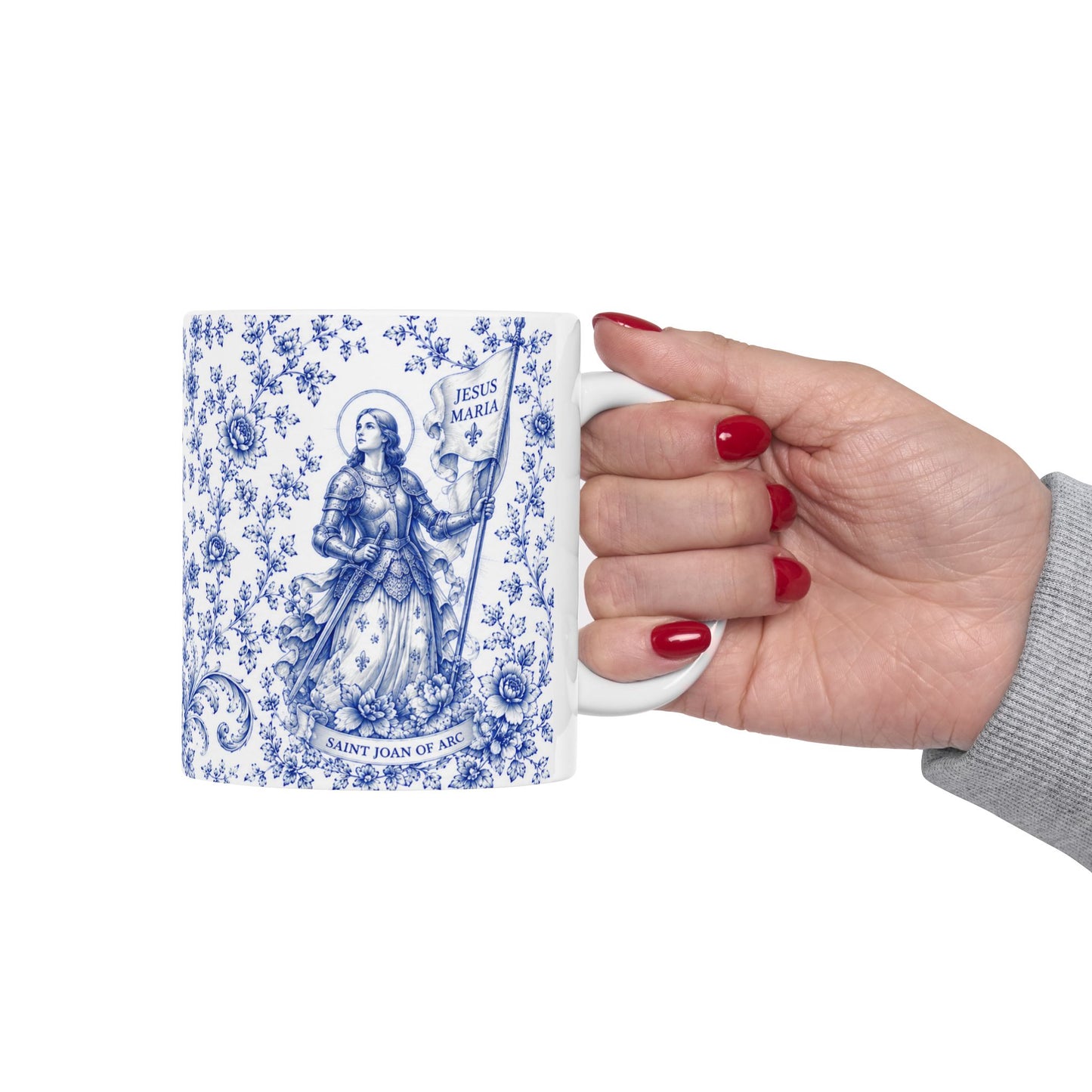 Saint Joan of Arc Ceramic Mug — Catholic Faith Inspirational Coffee Cup (11oz & 15oz)