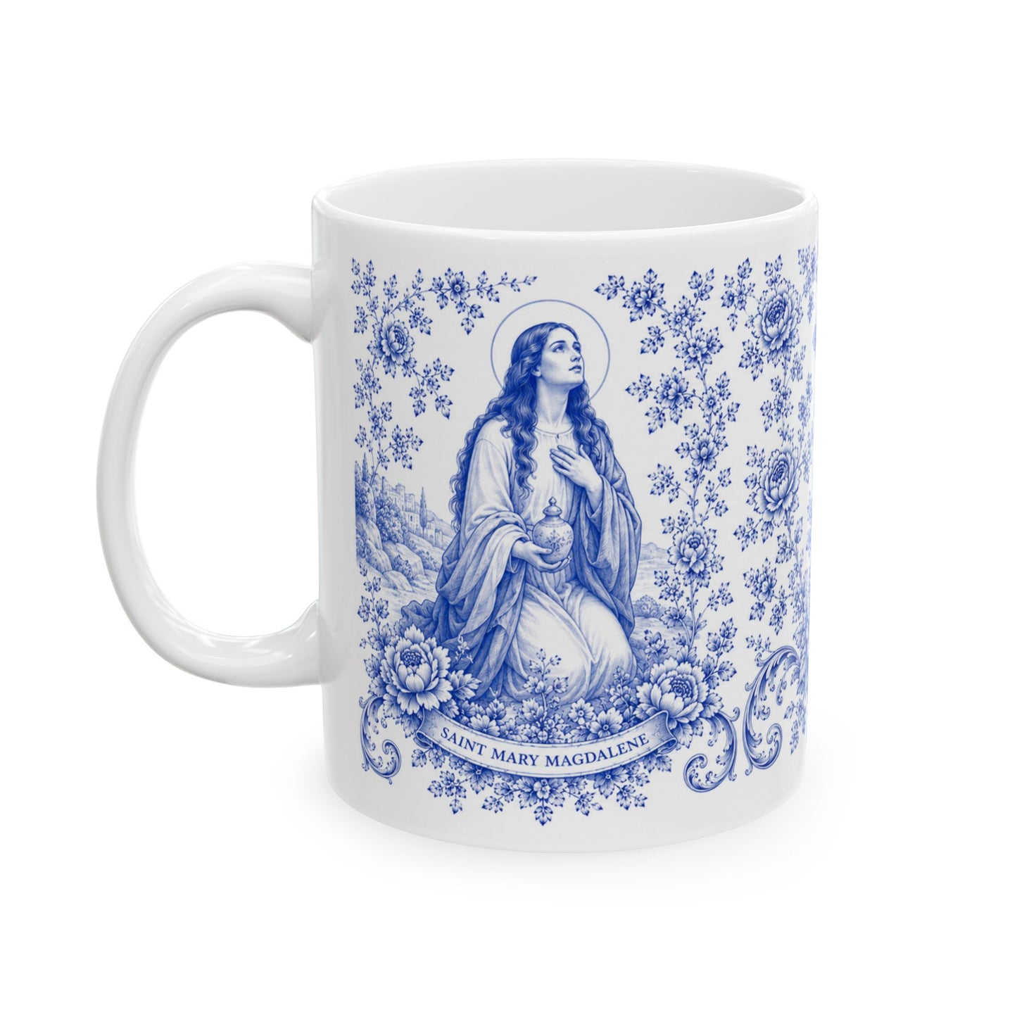 Saint Mary Magdalene Ceramic Mug — Catholic Prayer Coffee Cup (11oz, 15oz)