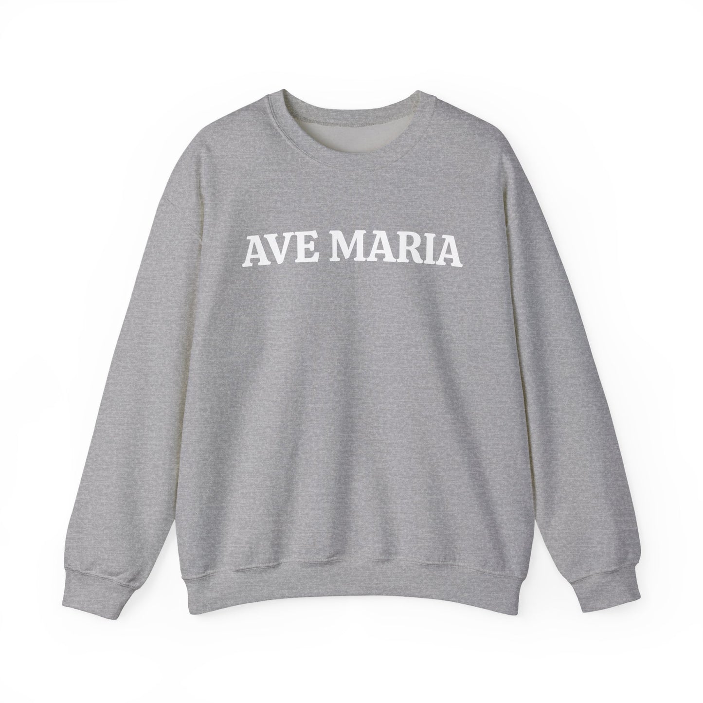 Ave Maria Crewneck Sweatshirt — Catholic Prayer Pullover