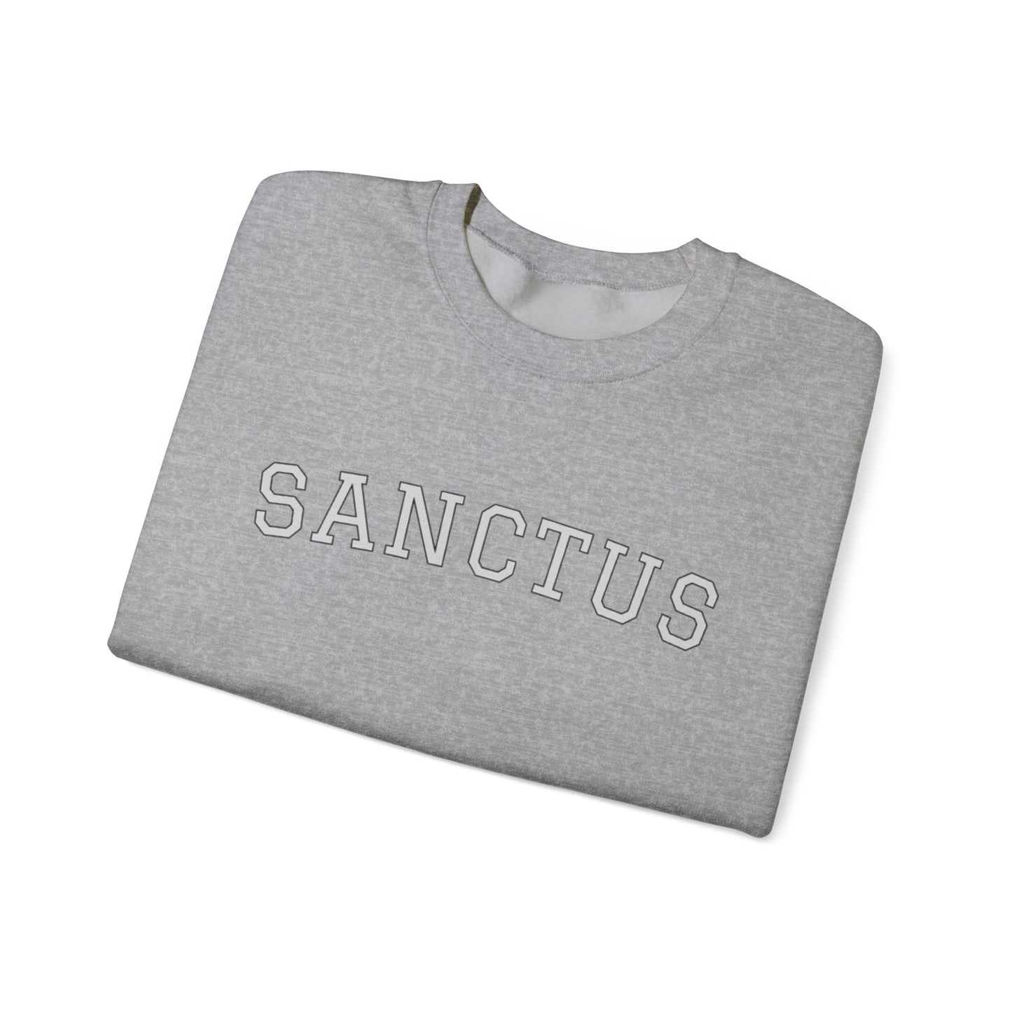 Sanctus Crewneck Sweatshirt — Minimal Latin Catholic Apparel
