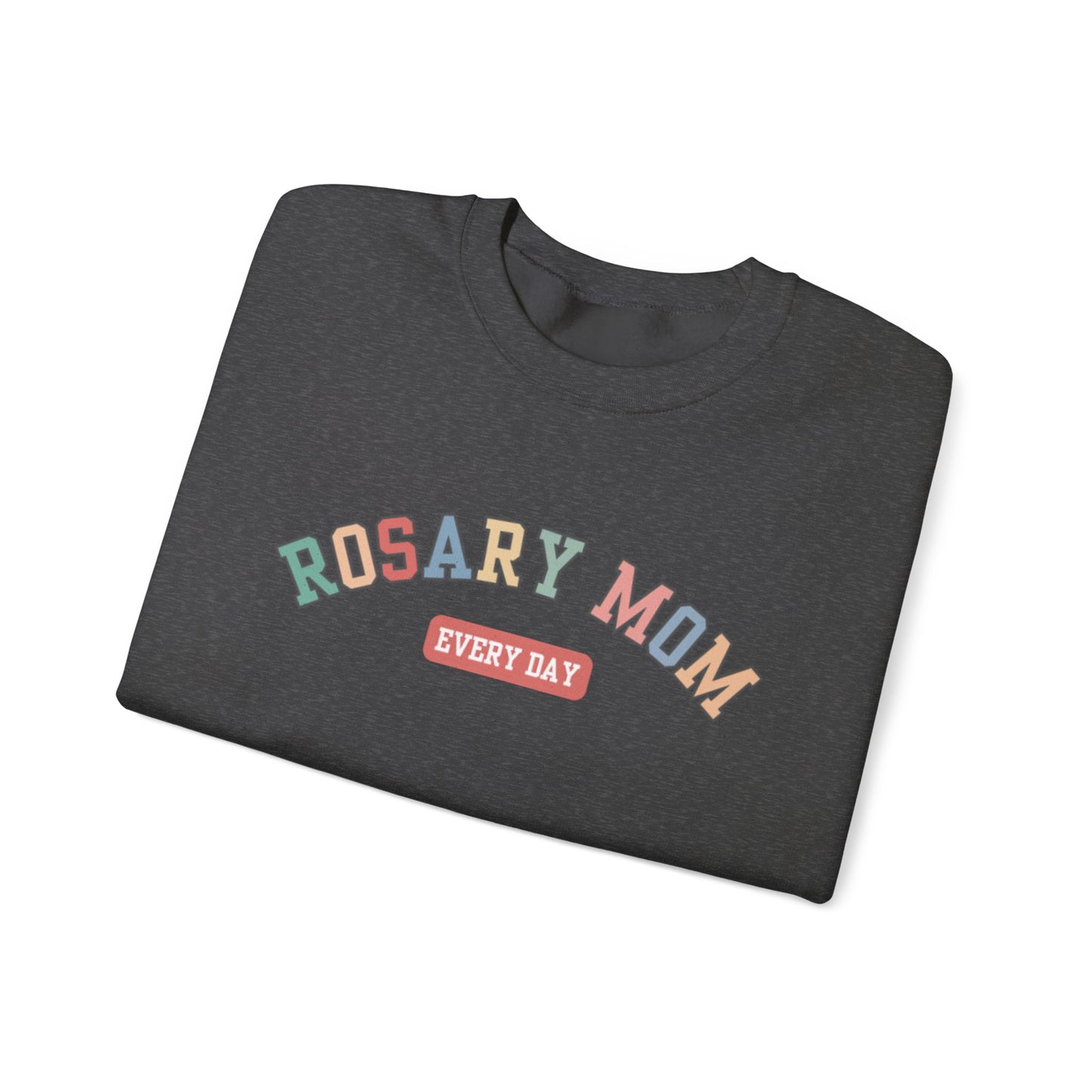 Rosary Mom Catholic Crewneck Sweatshirt