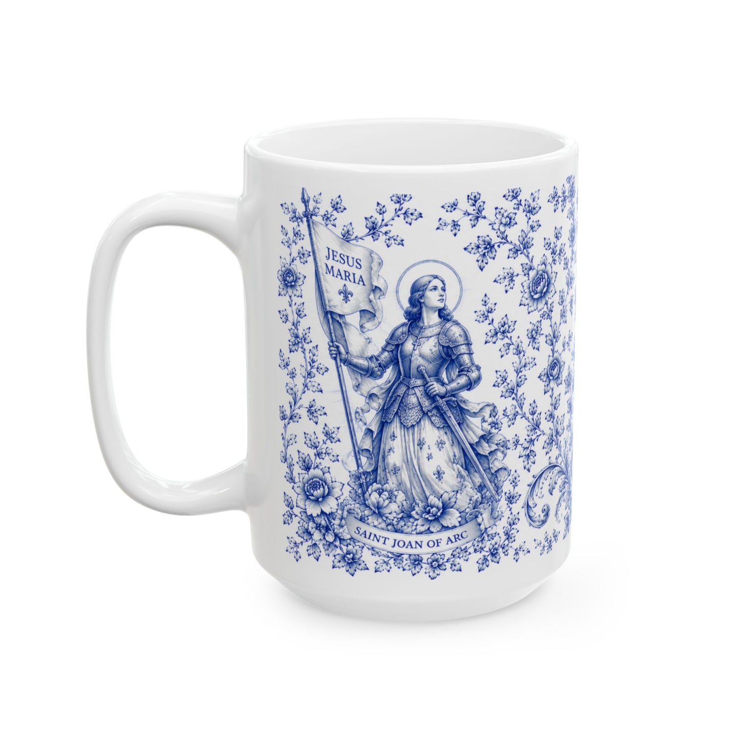 Saint Joan of Arc Ceramic Mug — Catholic Faith Inspirational Coffee Cup (11oz & 15oz)