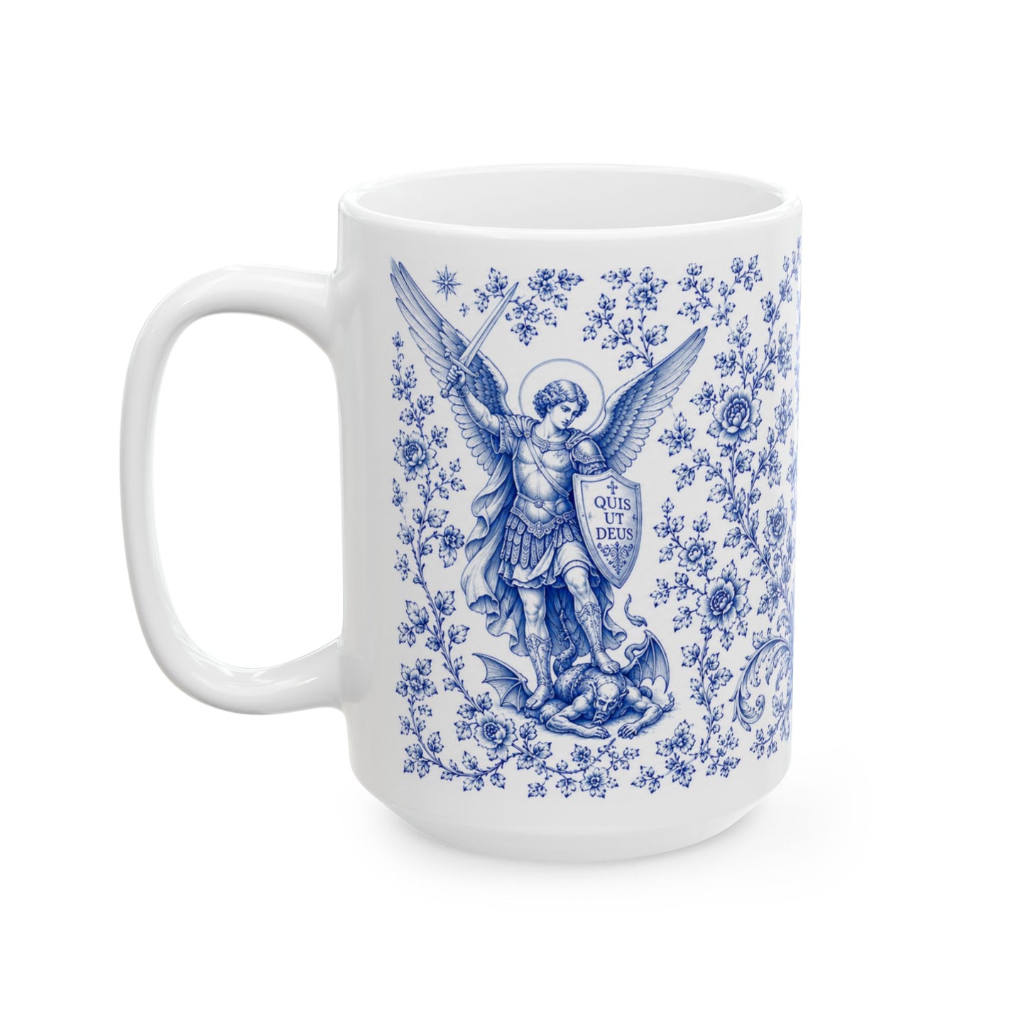 Saint Michael Ceramic Mug — Catholic Angel Coffee Mug (11oz & 15oz)