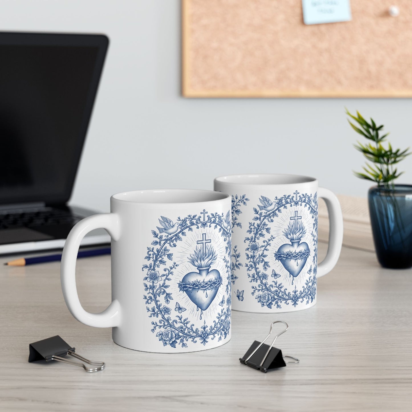 Sacred Heart of Jesus Ceramic Mug — Catholic Faith Coffee Cup (11oz/15oz)
