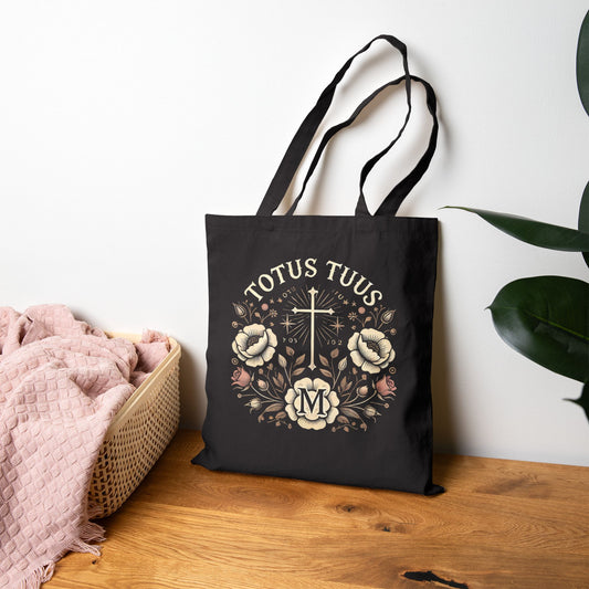 Totus Tuus Cotton Canvas Tote Bag — Catholic Faith Tote