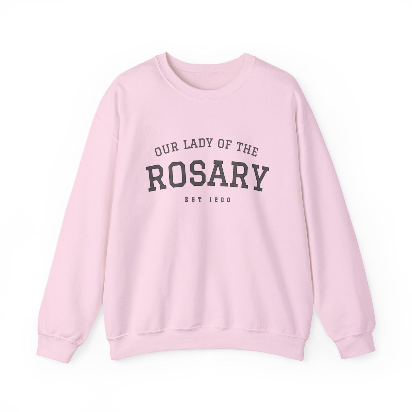Our Lady of the Rosary Crewneck Sweatshirt — Catholic Devotional Sweatshirt