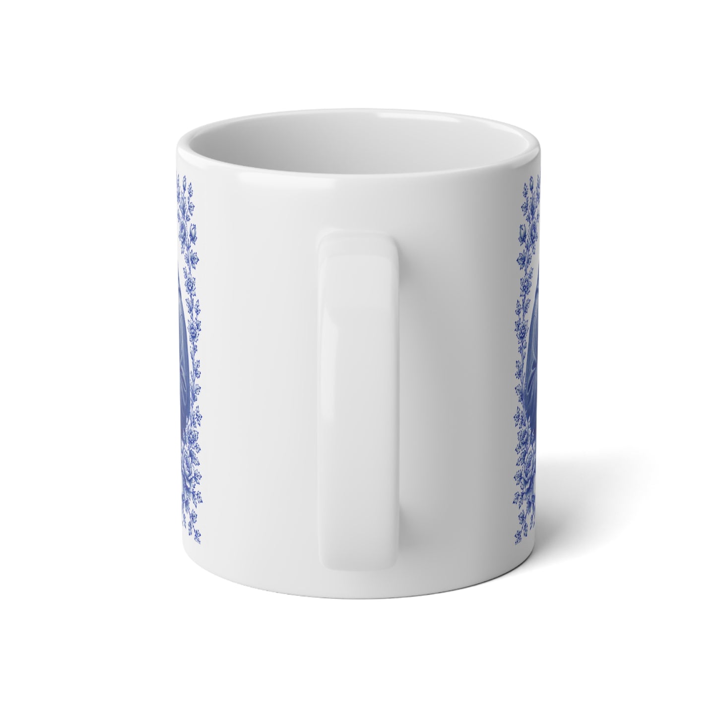Padre Pio Catholic Mug – Blue Toile Design (20oz)
