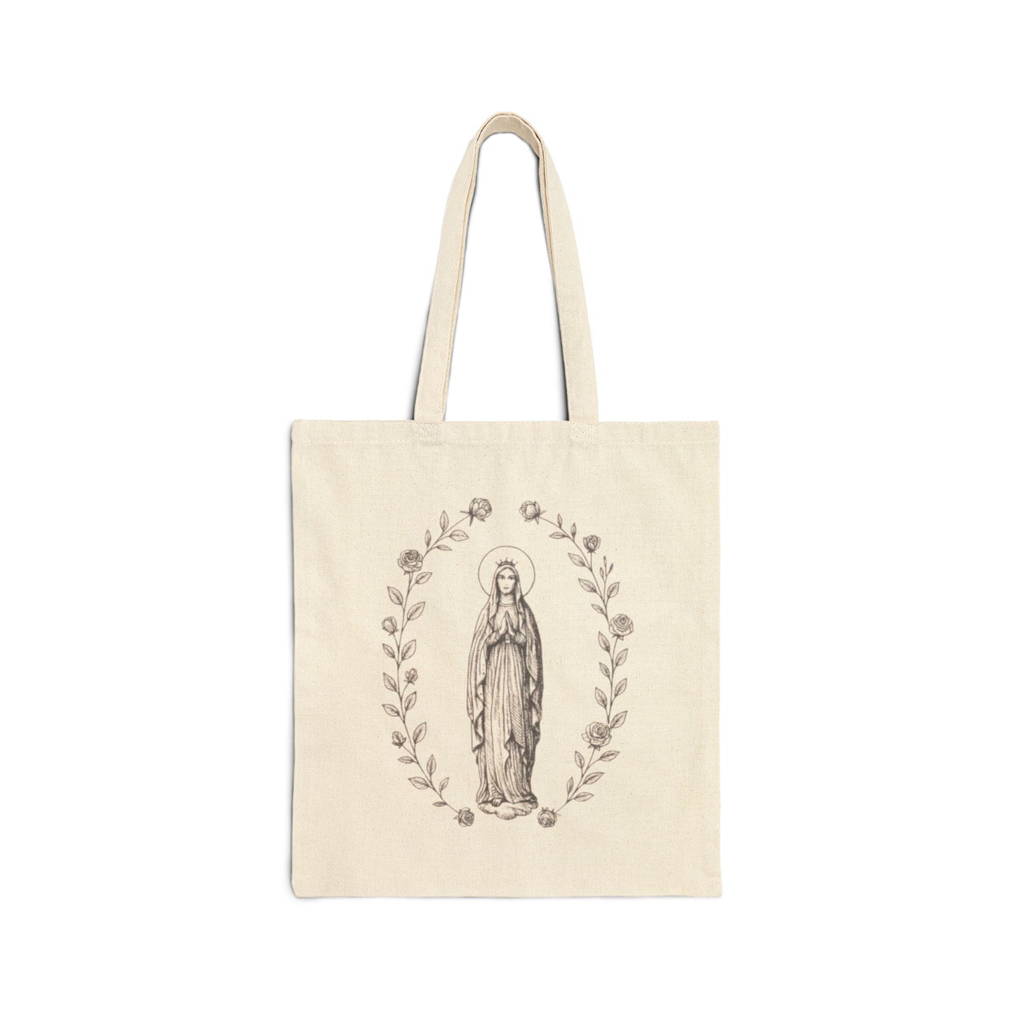 Blessed Mother Catholic Tote Bag — Mary Prayer Canvas Tote